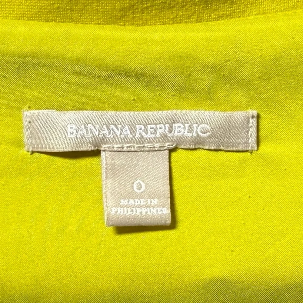 Banana Republic Citron Wasabi Colorblock Strappy Mini Dress Size 0 - Picture 3 of 6